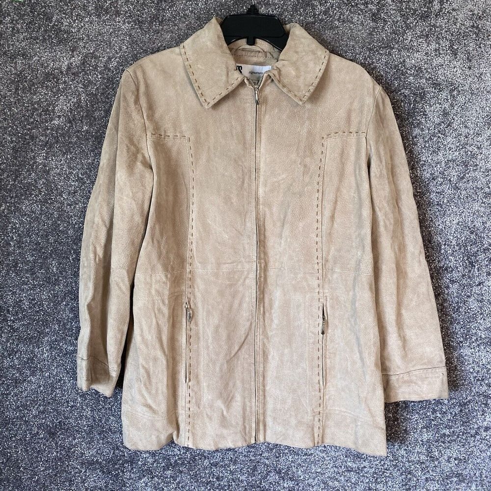 Vintage Leather Jacket Womens Medium Suede Pickstitch Barn Coat Western Barn
